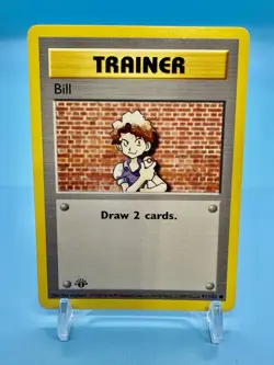 1999 Pokemon Game 1st Edition Trainer BILL Shadowless English 91/102 *NP* - Image 1
