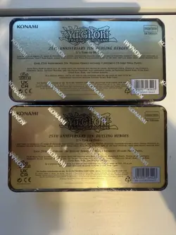 2 x Dueling Heroes Tins Sealed 1st Edition 2023 25th Anniversary Yugioh Tins - Image 2