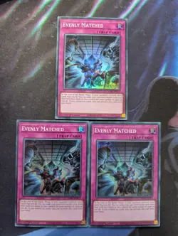 YuGiOh! Evenly Matched RA01-EN074 Super Rare x 3 PLAYSET 1st Ed - Image 1