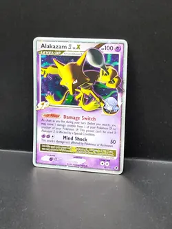 Pokemon Alakazam TCG LV.X Holo Rare Card 103/111 Rising Rivals Series - Image 2