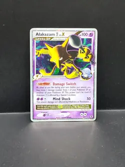 Pokemon Alakazam TCG LV.X Holo Rare Card 103/111 Rising Rivals Series - Image 3