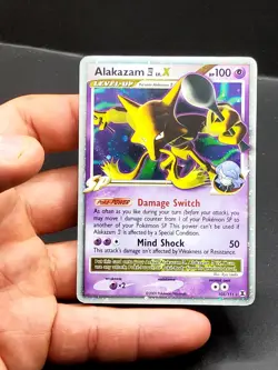 Pokemon Alakazam TCG LV.X Holo Rare Card 103/111 Rising Rivals Series - Image 4