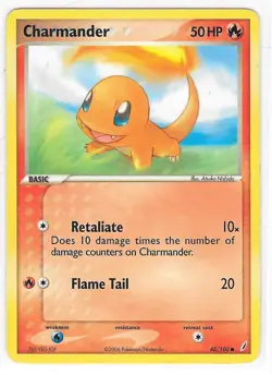 POKEMON CARD - CHARMANDER 48/100 EX CRYSTAL GUARDIANS LP - Image 1