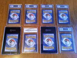 8 Blemished Graded Pokemon Cards Lot SGC BCCG & CCG Damaged Cracked Chipped Etc. - Image 2