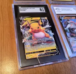 8 Blemished Graded Pokemon Cards Lot SGC BCCG & CCG Damaged Cracked Chipped Etc. - Image 3