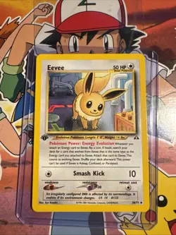 Eevee 38/75 1st Edition Pokemon Neo Discovery Card English WOTC LP Near Perfect - Image 1