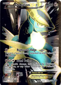 Cobalion EX - 133/135 - Pokemon Plasma Storm Black White Full Art Card - Image 1