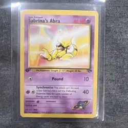 Sabrina's Abra 93/132 Gym Challenge 1st Edition Pokemon card - Image 1