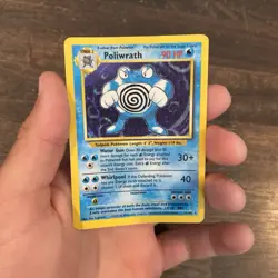 1999 Pokemon Base Set Poliwrath 13/102 Holo Base Set Card -LP MP WOTC - Image 1
