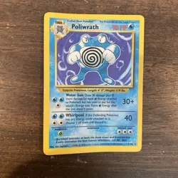 1999 Pokemon Base Set Poliwrath 13/102 Holo Base Set Card -LP MP WOTC - Image 4