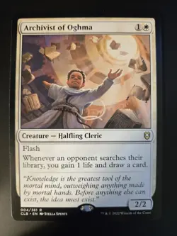 Archivist of Oghma NM Commander Legends: Battle for Baldur's Gate MTG FREE SHIP - Image 1