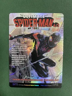 MTG - Miles Morales, Ultimate Spider-Man (Borderless Foil) Comic Book SPM #234 - Image 1