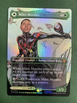 MTG - Miles Morales, Ultimate Spider-Man (Borderless Foil) Comic Book SPM #234 - Image 2