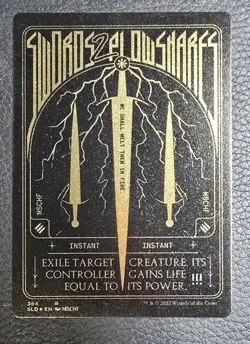 Swords to Plowshares (Foil Etched) (Gold) Secret Lair Drop Series NM Foil MTG - Image 1