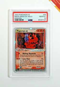 Pokemon PSA 10 Magcargo Ex #95 Holo EX Dragon 2003 English - Image 1