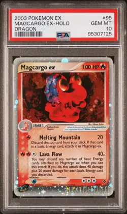 Pokemon PSA 10 Magcargo Ex #95 Holo EX Dragon 2003 English - Image 2