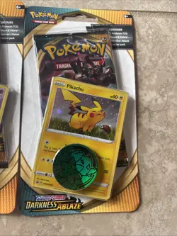 Pokemon Darkness Ablaze Checklane Blister Booster Set of 2 Pikachu & Hatenna - Image 2