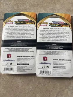 Pokemon Darkness Ablaze Checklane Blister Booster Set of 2 Pikachu & Hatenna - Image 4