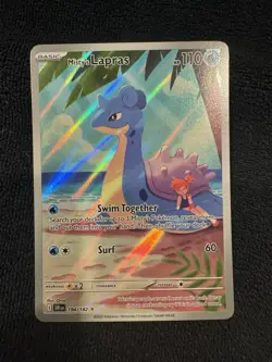 Pokemon TCG Misty's Lapras Destined Rivals 194/182 Illustration Rare - Image 1