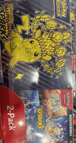 Pokemon Surging Sparks Elite Trainer Box + Booster Bundle [FACTORY SEALED] - Image 1