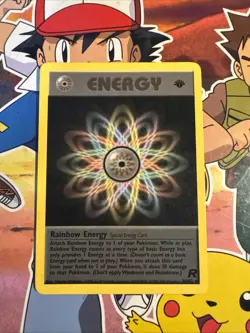 RAINBOW ENERGY 80/82 POKEMON TEAM ROCKET 1ST EDITION - NM - Image 1