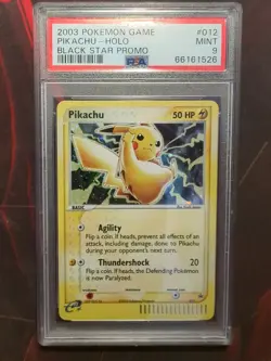 Pikachu Holo 012 Black Star Rare Pokemon Promo 2003 PSA 9 - Image 1