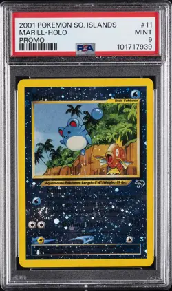 2001 POKEMON SOUTHERN ISLANDS PROMO #11 MARILL-HOLO PSA 9 - Image 1