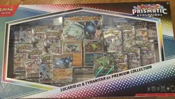 PRISMATIC EVOLUTIONS Lucario EX and Tyranitar EX Premium Collection New in box - Image 1