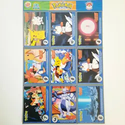 POKEMON 1st Movie 1999 Full Uncut Sheet SET #6 Master Trainer x Burger King CCG - Image 5