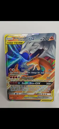 Reshiram & Charizard GX 20/214 Pokemon TCG Sun & Moon Unbroken Bonds NM - Image 1