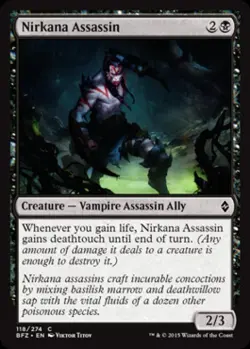 Nirkana Assassin -Foil Light Play MTG Battle for Zendikar - Image 1