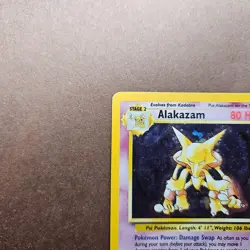 Alakazam 1/130 Pokemon Base Set 2 Holo Rare Card - HP (no creases) - Image 2
