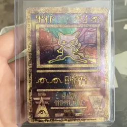 Ancient Mew Mewtwo Holo holographic Pokemon Card PROMO RARE 2000 Movie . - Image 1
