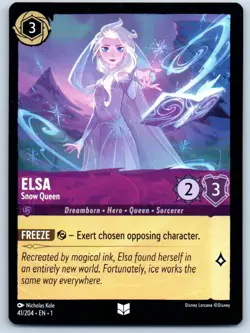 Elsa Snow Queen 41/204 Disney Lorcana Trading Card Single - Image 1