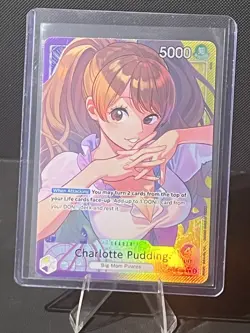 One Piece Card TCG Legends OP08-058 Charlotte Pudding Alt Art Leader ENG - Image 1