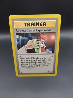 Pokemon TCG Rocket's Secret Experiment 120/132 Gym Challenge Trainer Card HP - Image 1