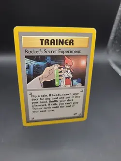 Pokemon TCG Rocket's Secret Experiment 120/132 Gym Challenge Trainer Card HP - Image 2