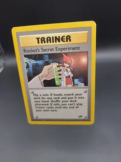 Pokemon TCG Rocket's Secret Experiment 120/132 Gym Challenge Trainer Card HP - Image 3