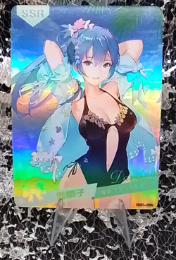 ❤REM Long Hair Re:zero SSR Summer Love Goddess Story Anime Waifu Doujin Card - Image 1