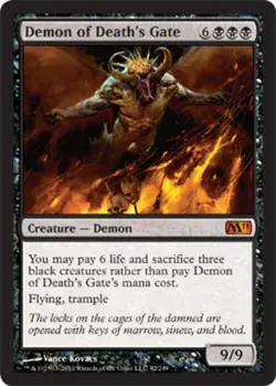 Light Play, English - 1 x Demon of Death's Gate - Foil Magic 2011 - Image 1
