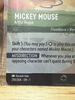 Disney Lorcana Mickey Mouse Artful Rogue Enchanted 210/204 EN1 - Image 5