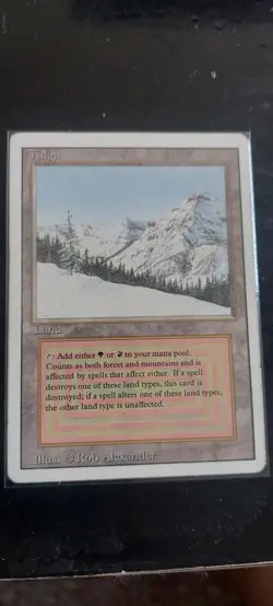 MTG Magic the Gathering Dual Land Revised Taiga! - Image 1