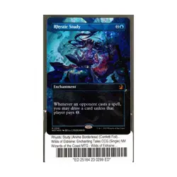 WOTC Wilds of Eldraine: Ench Rhystic Study (Anime Borderless) (Confetti Fo NM - Image 1