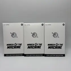 MTG March of the Machine Collector Booster Box Version Lot of 3 Sealed Packs - Image 1