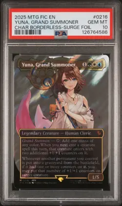 PSA 10 Magic the Gathering Yuna, Grand Summoner Surge Foil 216 Final Fantasy - Image 1