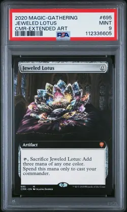 2020 MTG COMMANDER LEGENDS EXTENDED ART #695 JEWELED LOTUS PSA 9 - Image 1
