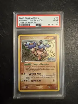 Pokemon Card - Hitmontop Reverse - 26/115 - EX Unseen Forces - 2005 - PSA 9 - Image 1
