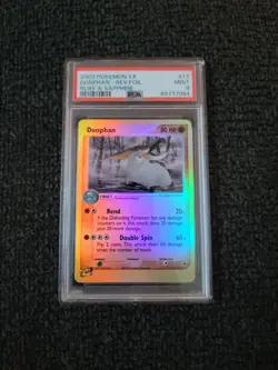 Pokemon EX Ruby & Sapphire Reverse Holo Donphan eReader 17/109 - PSA 9! PK450 - Image 1