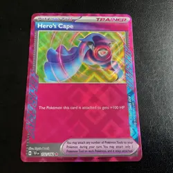 Pokemon TCG Hero's Cape 152/162 Temporal Forces Ace Spec Rare Holo Card NM - Image 1