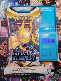VERY HEAVY!! 🔥 31.8g Sleeved Silver Tempest Pokemon TCG Sealed Booster Pack - Image 1